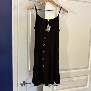 NEW - Amazon Basics Small Black Dress with pockets - Adjustable straps